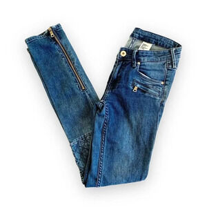 & Denim H&M 80’s Style Ankle Zipper Faded Skinny Acid Wash Saved by the Bell 26‎